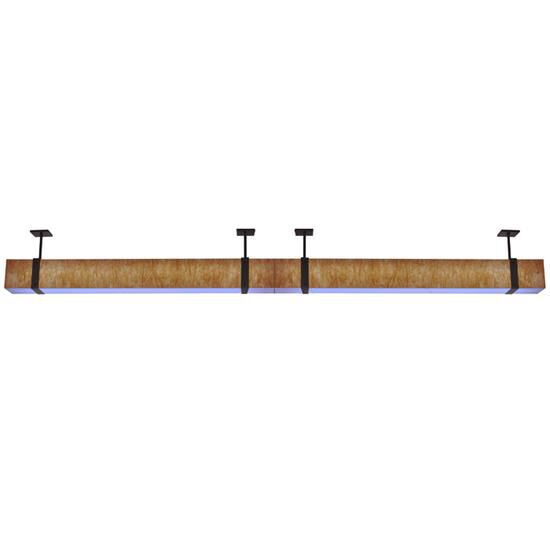 Meyda Lighting Quadrato Linear 144 Inch 1 Light Led Semi Flush Mount Cp16511