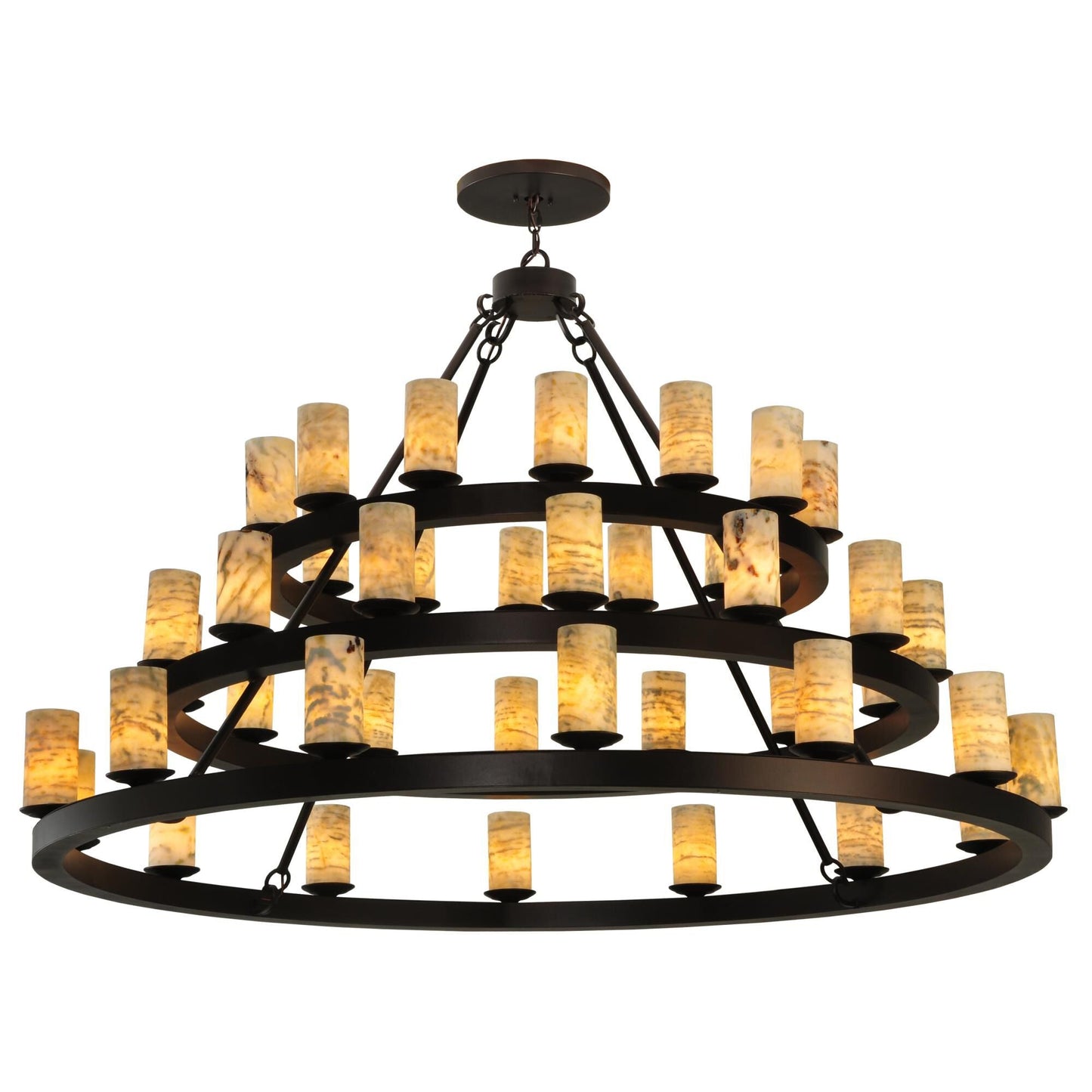 Meyda Lighting Horizon Ring Jadestone 70 Inch 42 Light Chandelier Cp16786