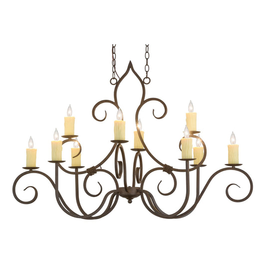 Meyda Lighting 48 Inch 10 Light Semi Flush Mount Cp249534