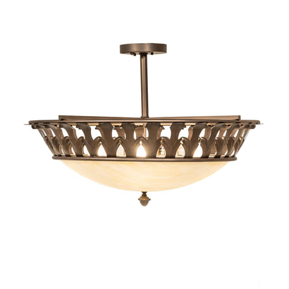Meyda Lighting Hampton 30 Inch 4 Light Semi Flush Mount Cp780150
