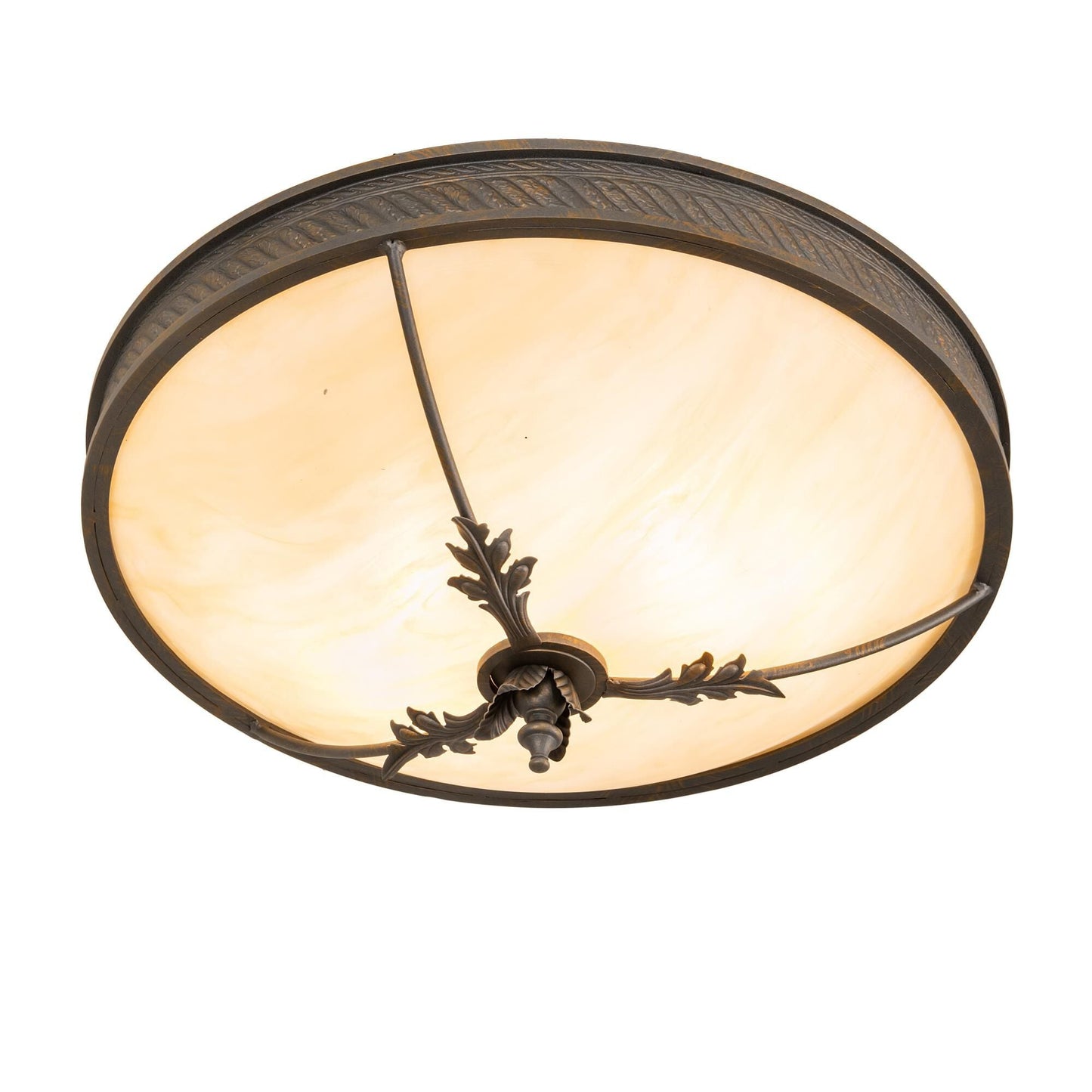 Meyda Lighting Hoja 18 Inch 2 Light Semi Flush Mount Cp780135
