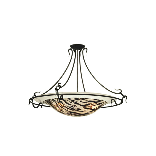Meyda Lighting La Perla Nera 35 Inch 3 Light Semi Flush Mount Cp91487
