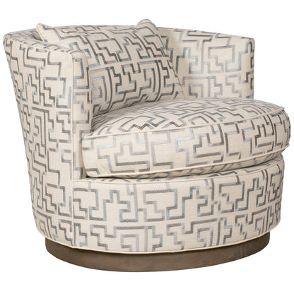 Michael Weiss Bernadette Upholstered Swivel Barrel Chair