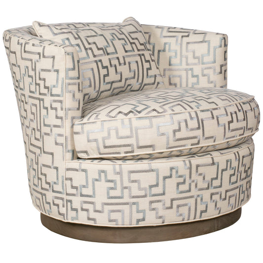 Michael Weiss Bernadette Upholstered Swivel Barrel Chair