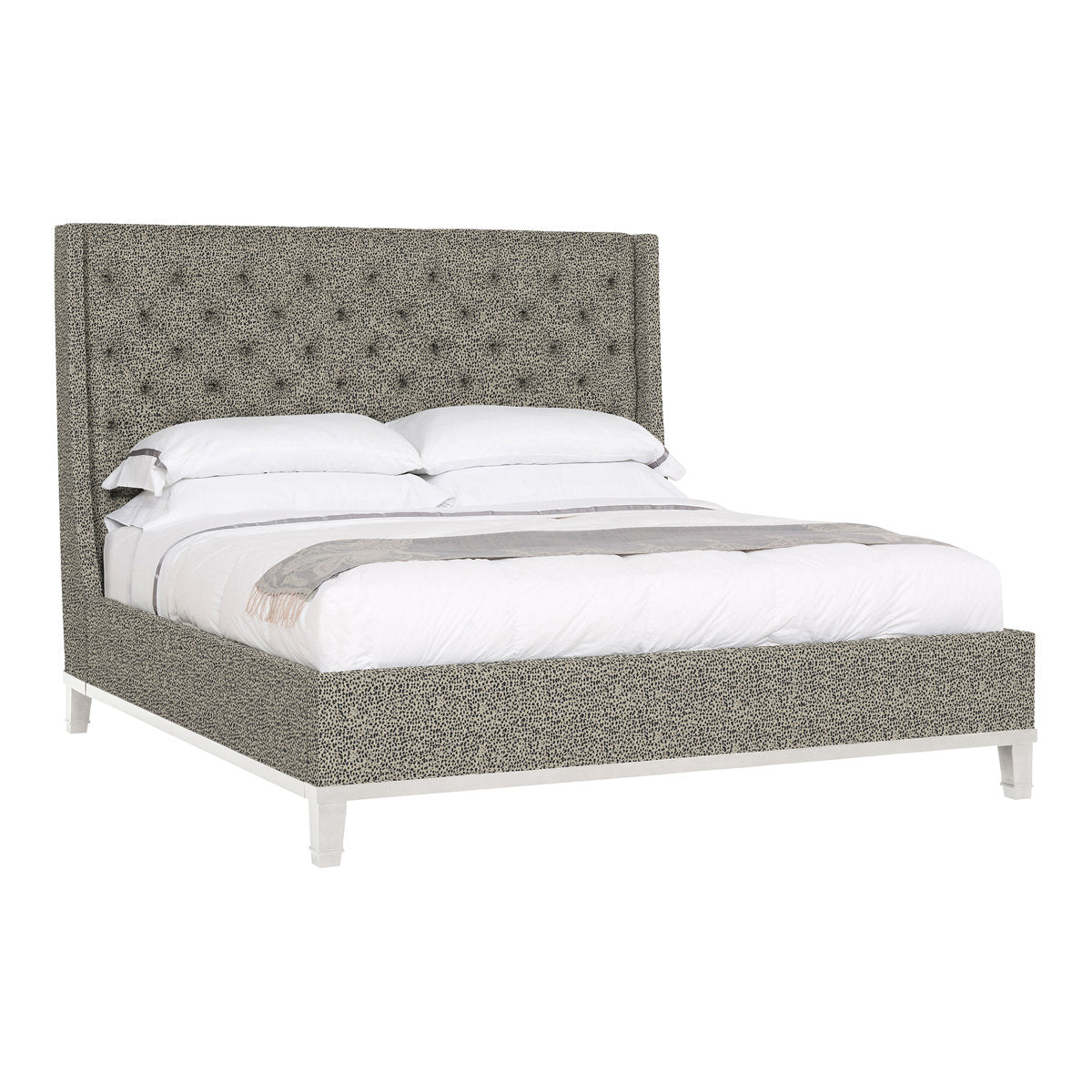 Michael Weiss California King Tufted Upholstered Panel Bed