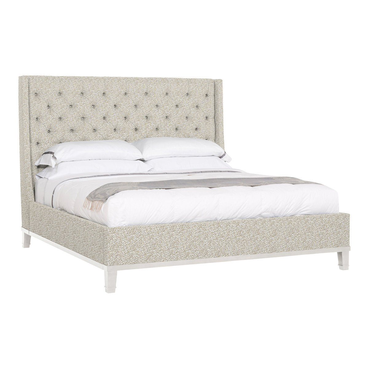 Michael Weiss California King Tufted Upholstered Panel Bed