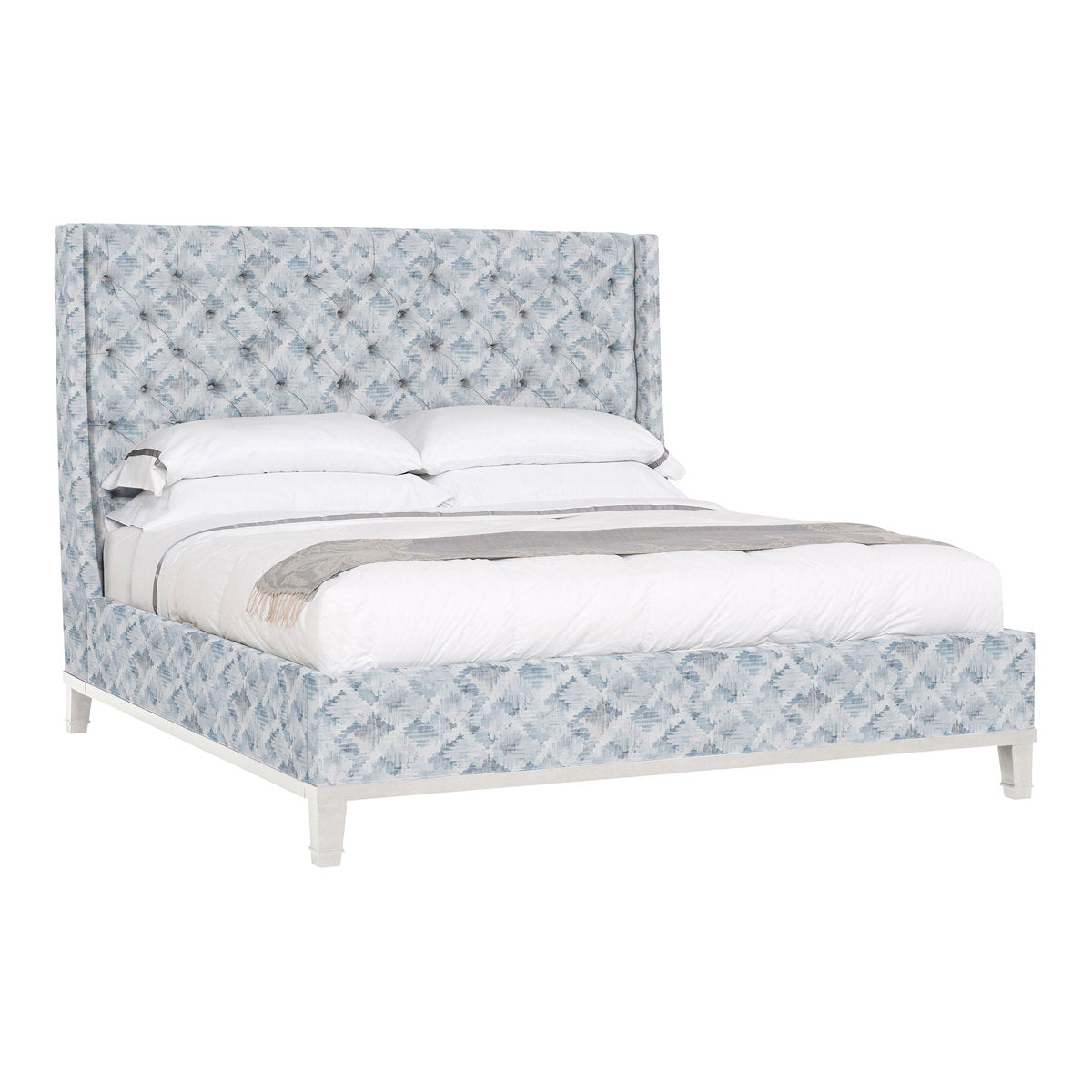 Michael Weiss California King Tufted Upholstered Panel Bed