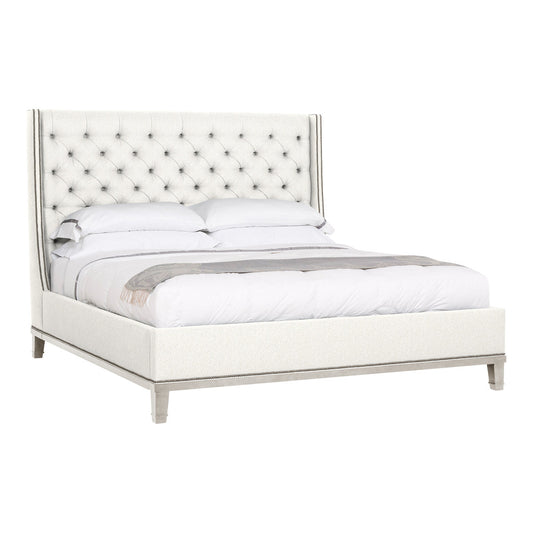Michael Weiss King Tufted Upholstered Low Profile Panel Bed
