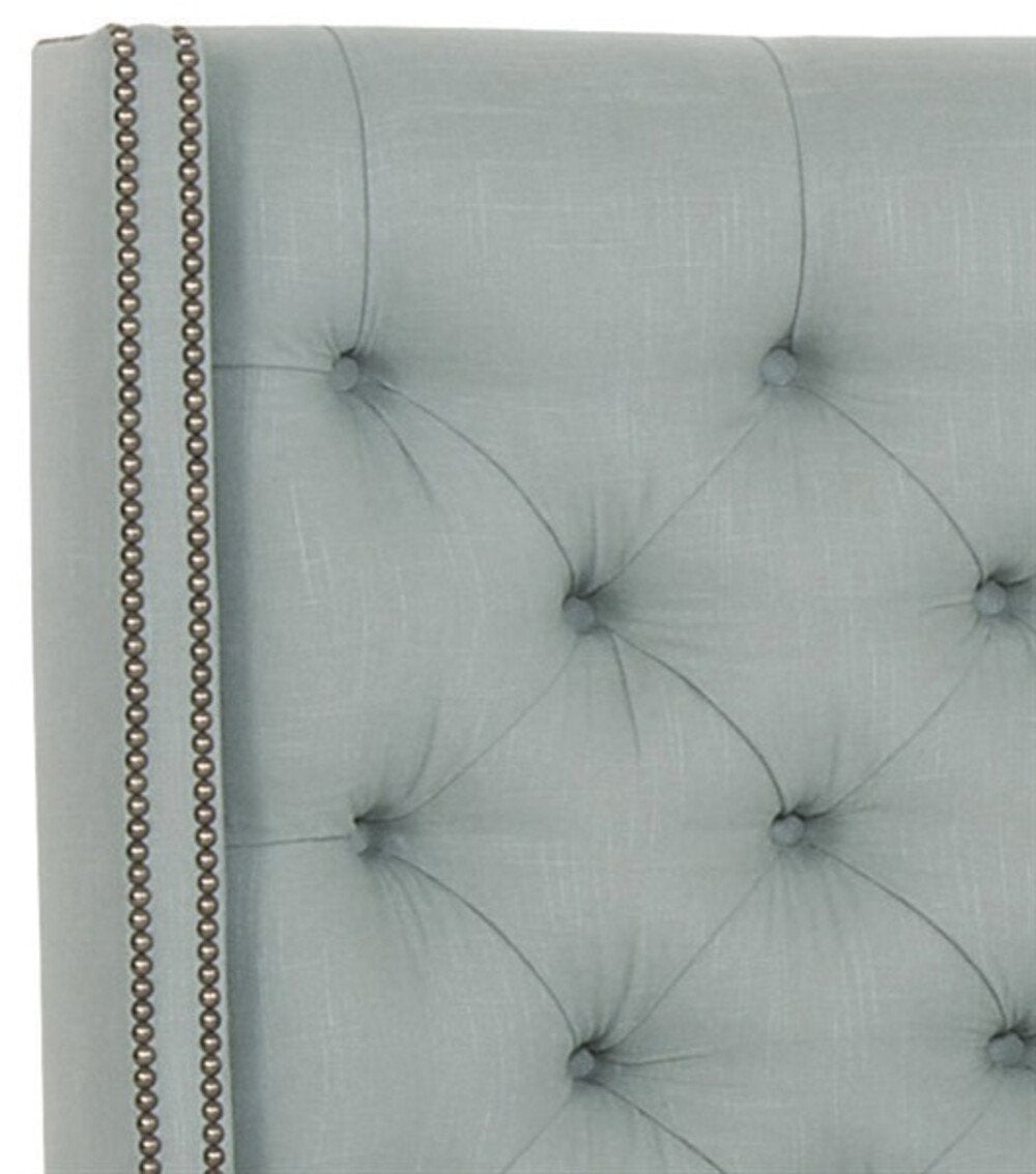 Michael Weiss King Tufted Upholstered Low Profile Panel Bed