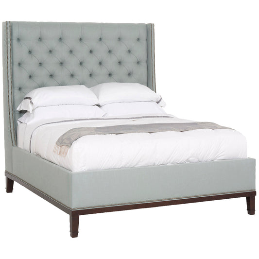 Michael Weiss King Tufted Upholstered Low Profile Panel Bed