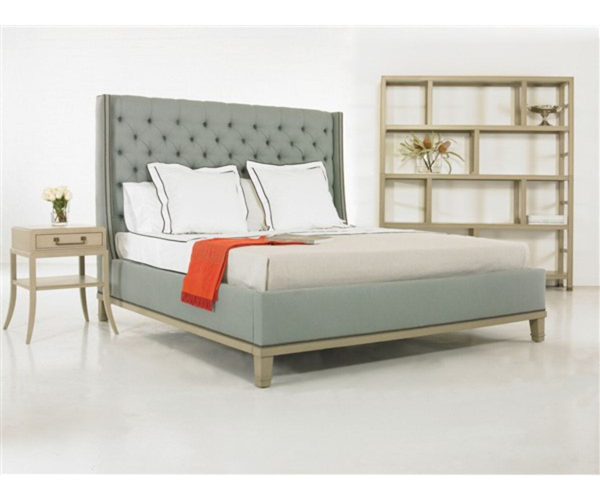 Michael Weiss King Tufted Upholstered Low Profile Panel Bed