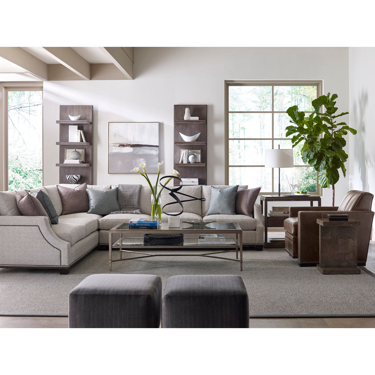Michael Weiss Mulligan 20" Wide Square Cube Ottoman