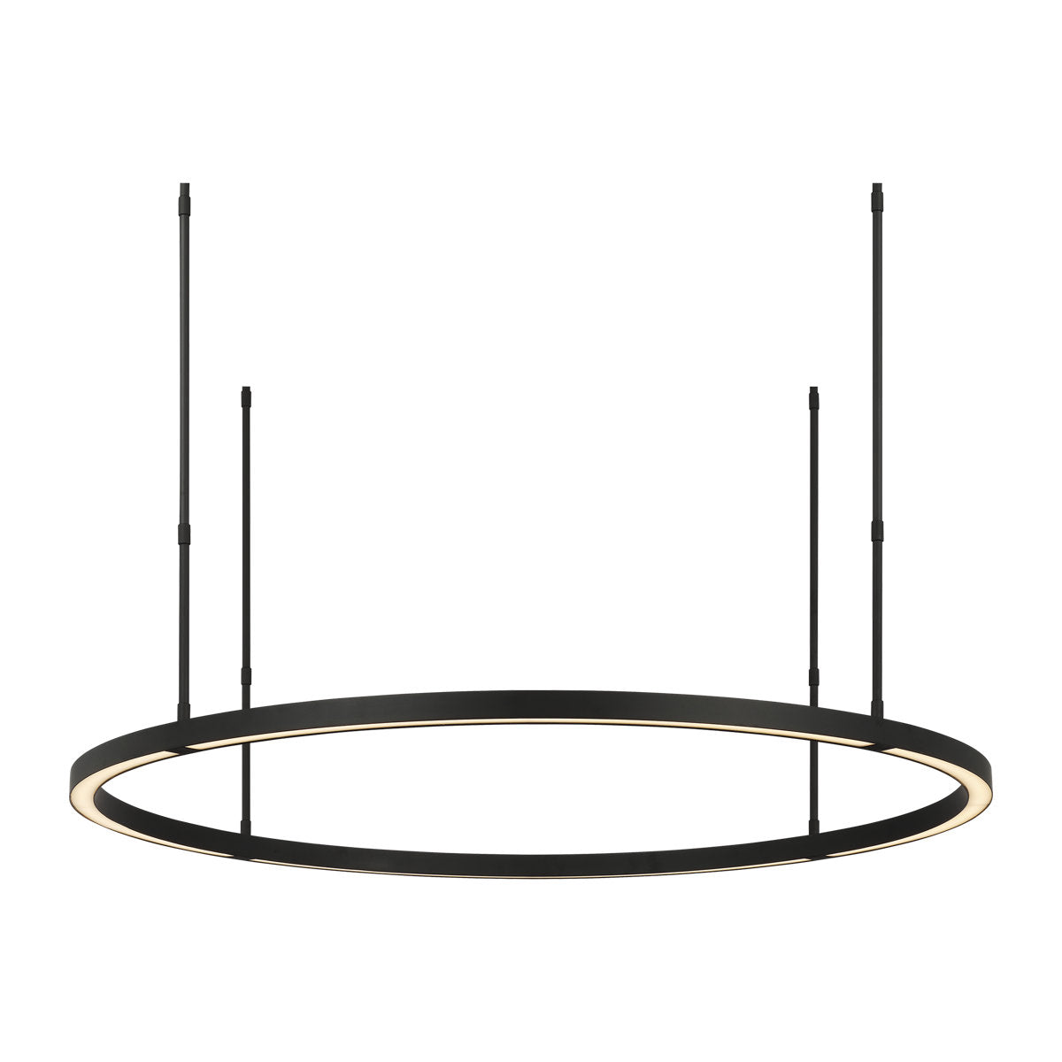 Mick De Giulio Stagger X-Large Ring Chandelier in Nightshade Black with Acrylic shade