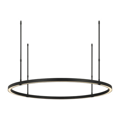 Mick De Giulio Stagger X-Large Ring Chandelier in Nightshade Black with Acrylic shade