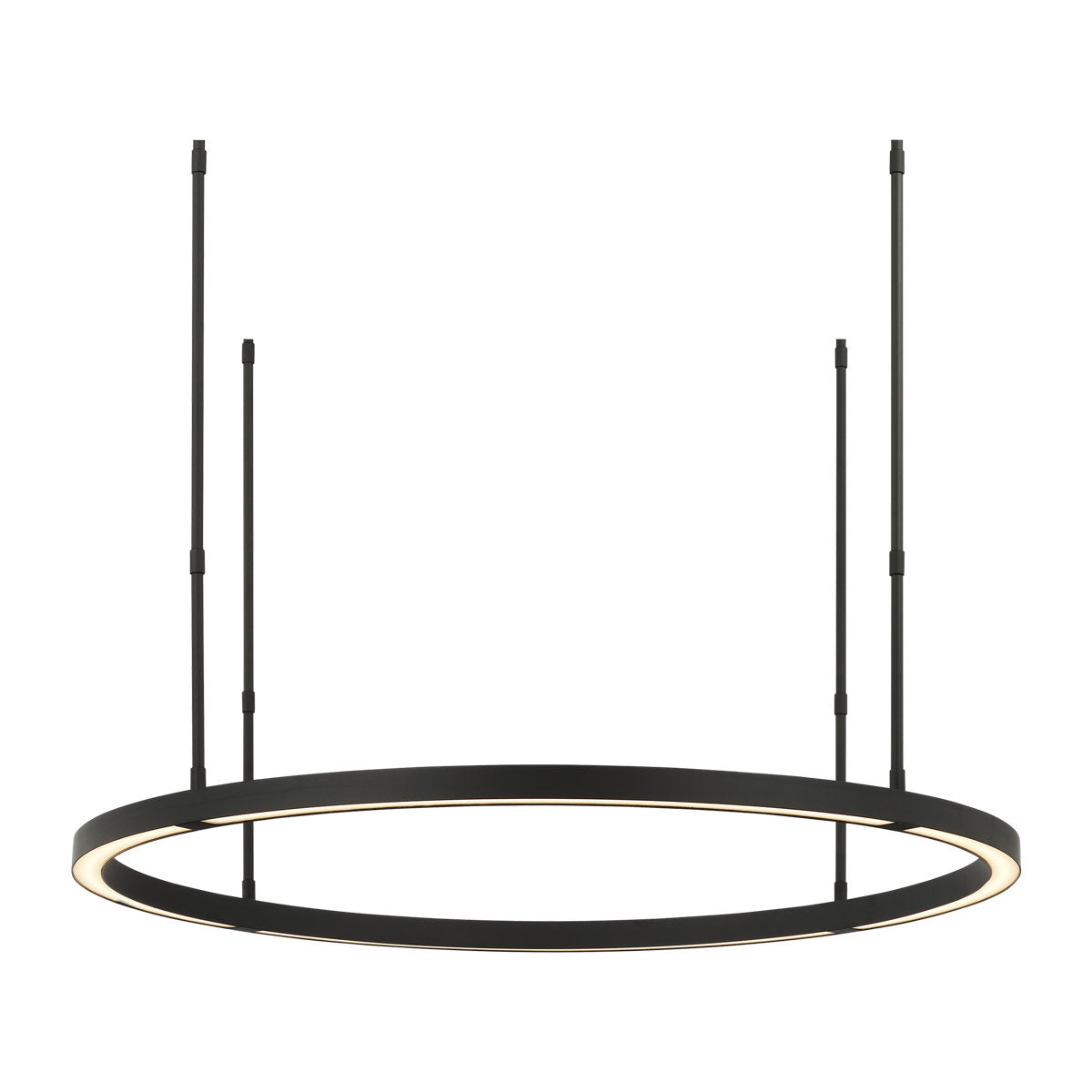 Mick De Giulio Stagger X-Large Ring Chandelier in Nightshade Black with Acrylic shade