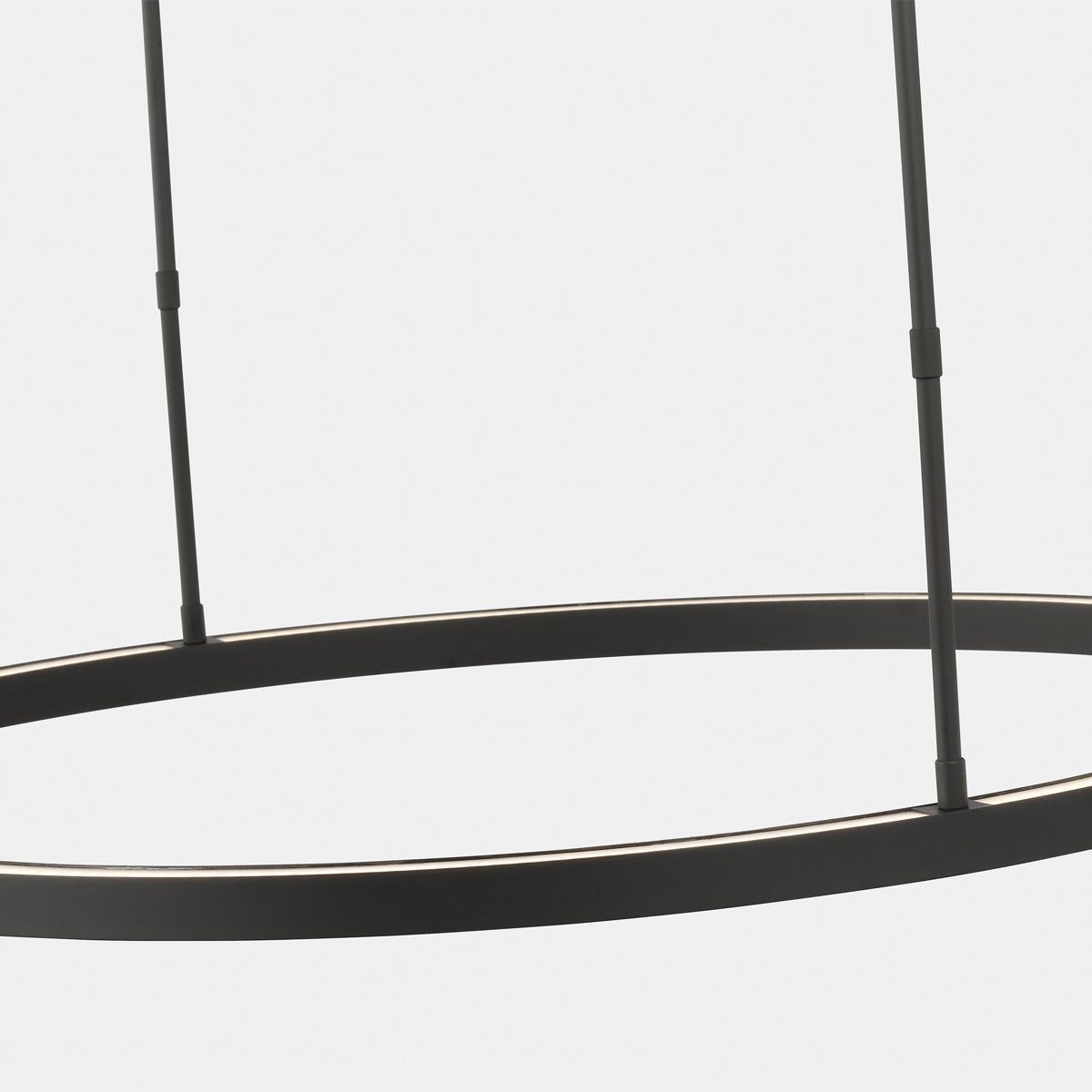 Mick De Giulio Stagger X-Large Ring Chandelier in Nightshade Black with Acrylic shade