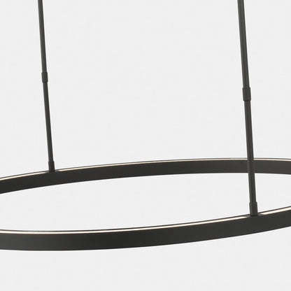Mick De Giulio Stagger X-Large Ring Chandelier in Nightshade Black with Acrylic shade