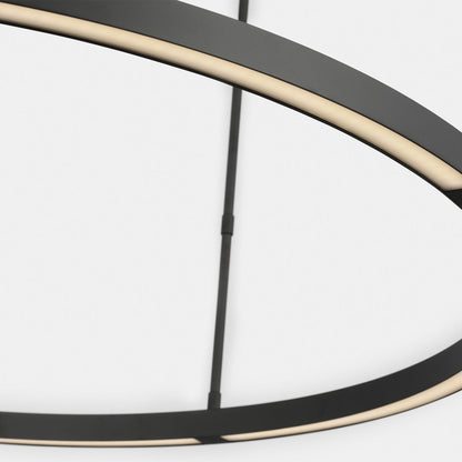 Mick De Giulio Stagger X-Large Ring Chandelier in Nightshade Black with Acrylic shade
