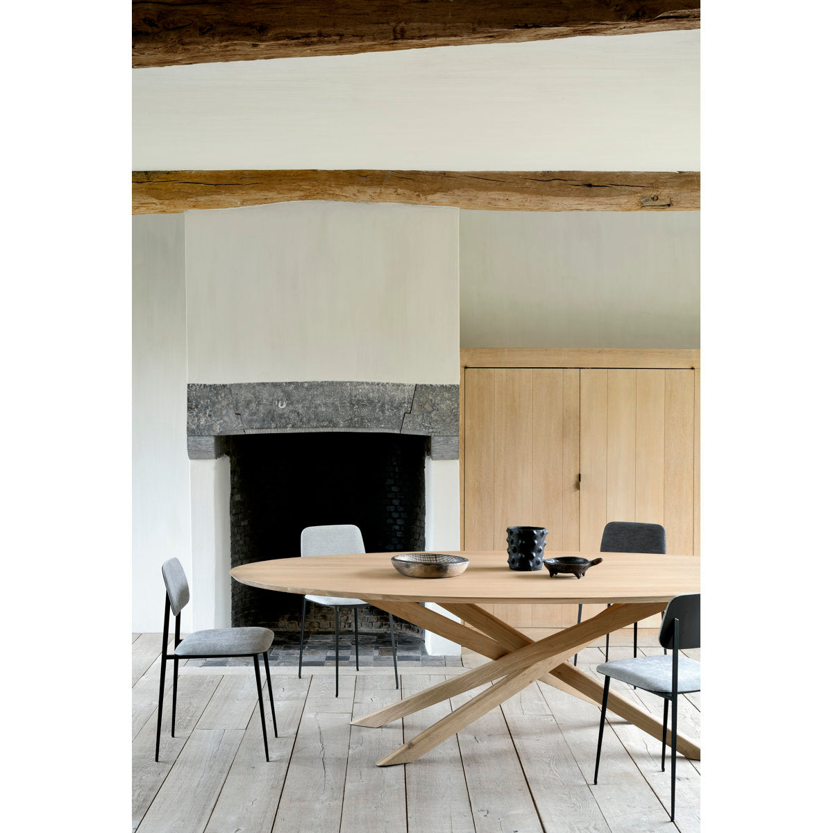 Mikado Oval Solid Oak Dining Table
