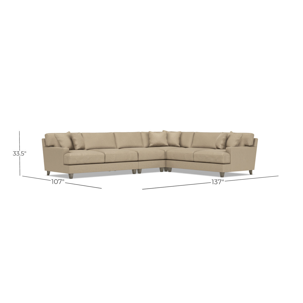 Mila 4-Piece Fabric Sectional