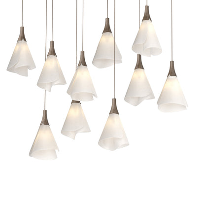 Mobius 10 - Light Rectangular Pendant - Spun Frost Shade