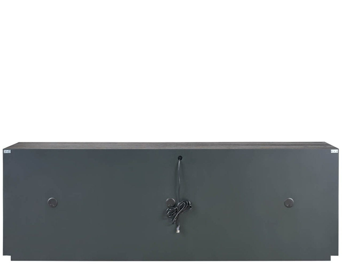 Modern Nova 96" Wide Smoked Gold Dark Oak Credenza