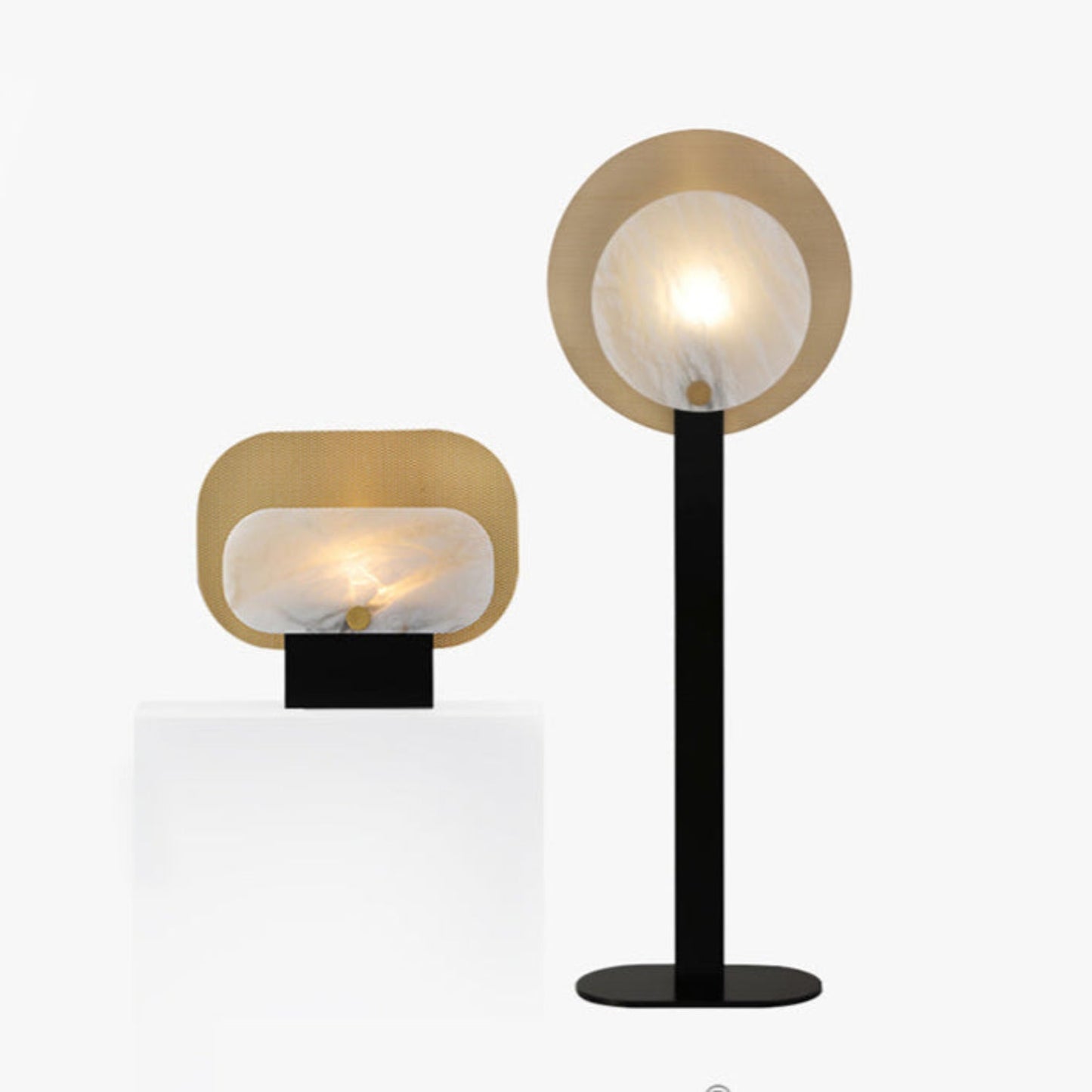 Mosaic Elegance Alabaster Floor Lamp