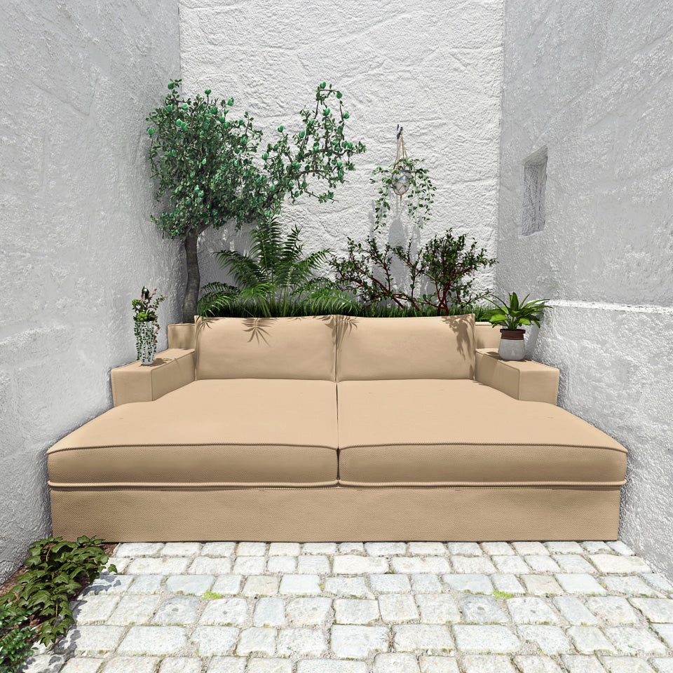 Mulberry Square Track-Arm Daybed with Flange Seam