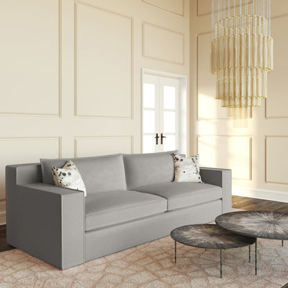 Mulberry Square Track-Arm Extra Long Sofa with Flange Seam