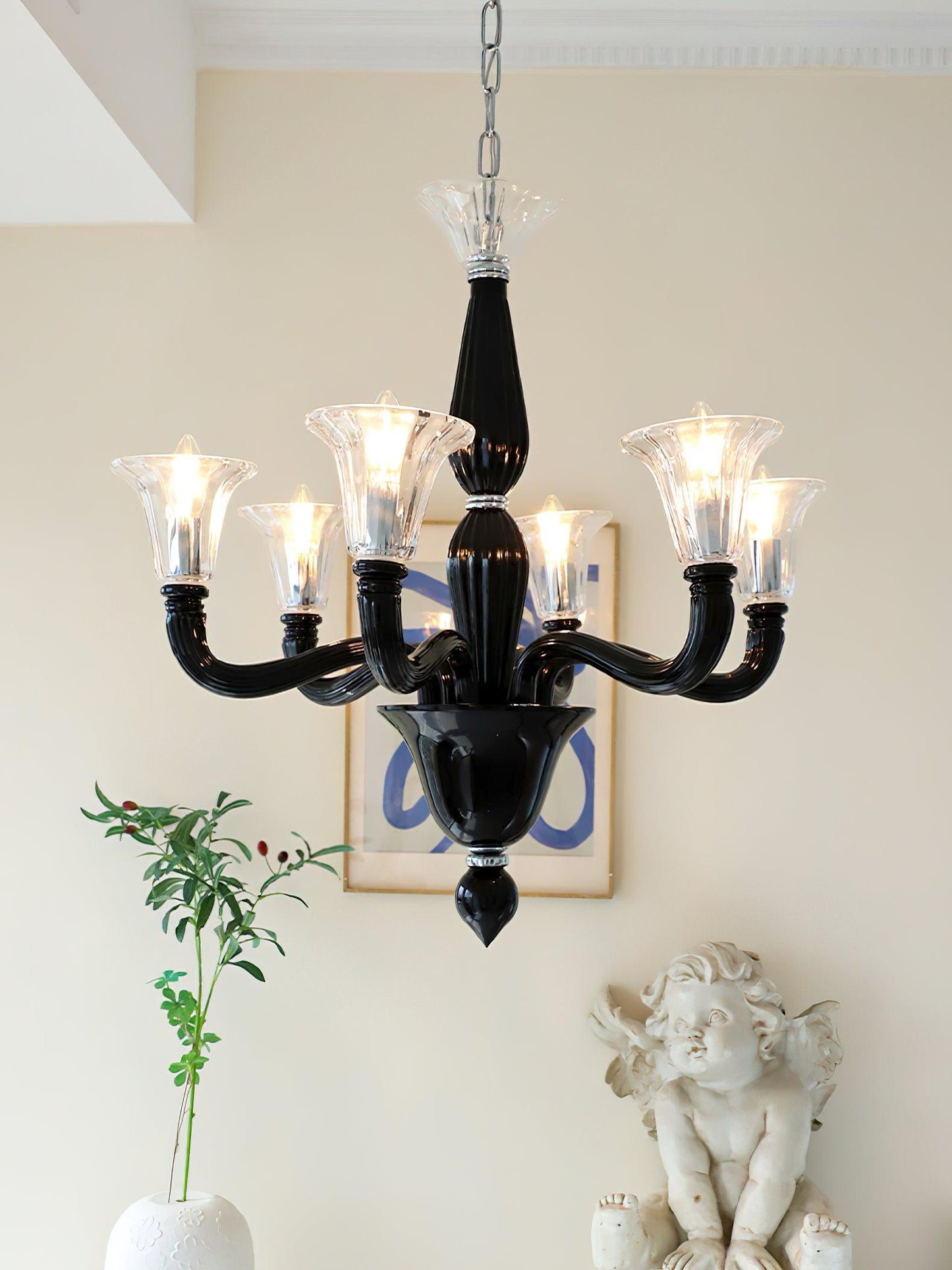 Black Candle Chandelier
