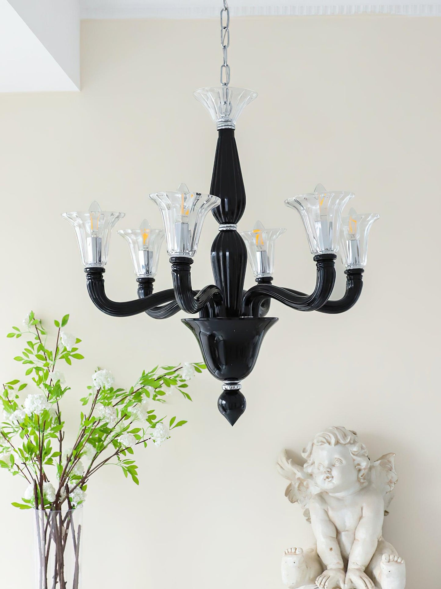 Black Candle Chandelier