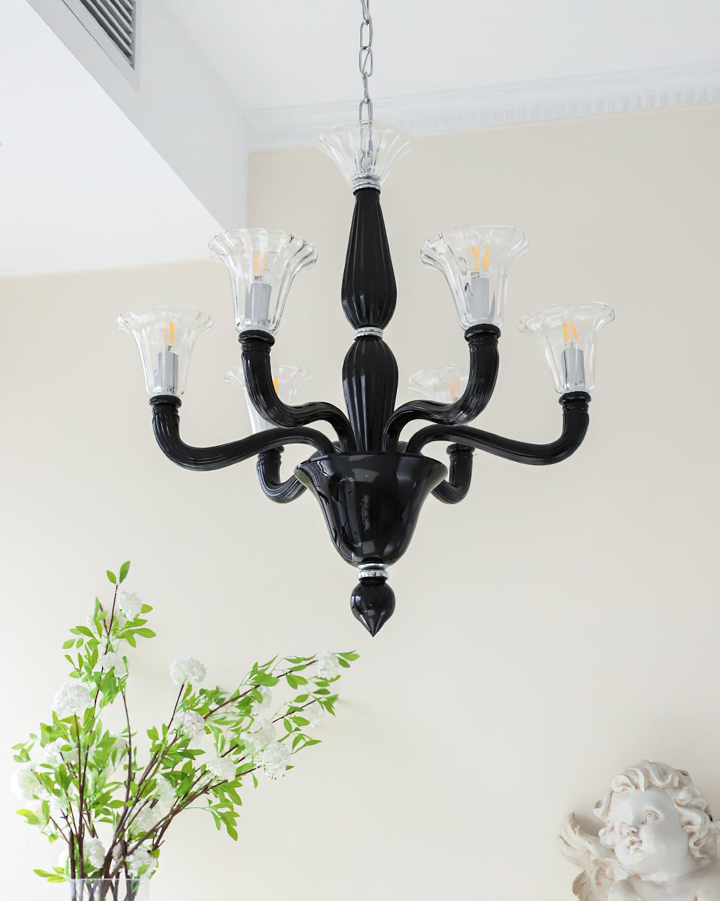 Black Candle Chandelier