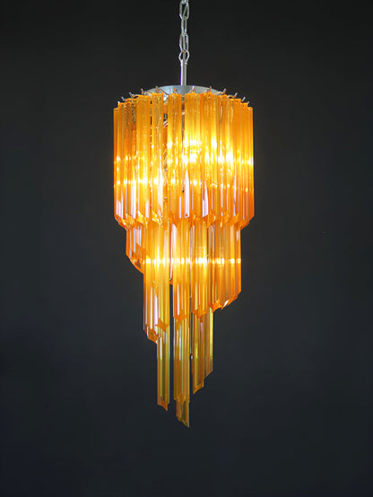 Spiral Prism Glass Chandelier