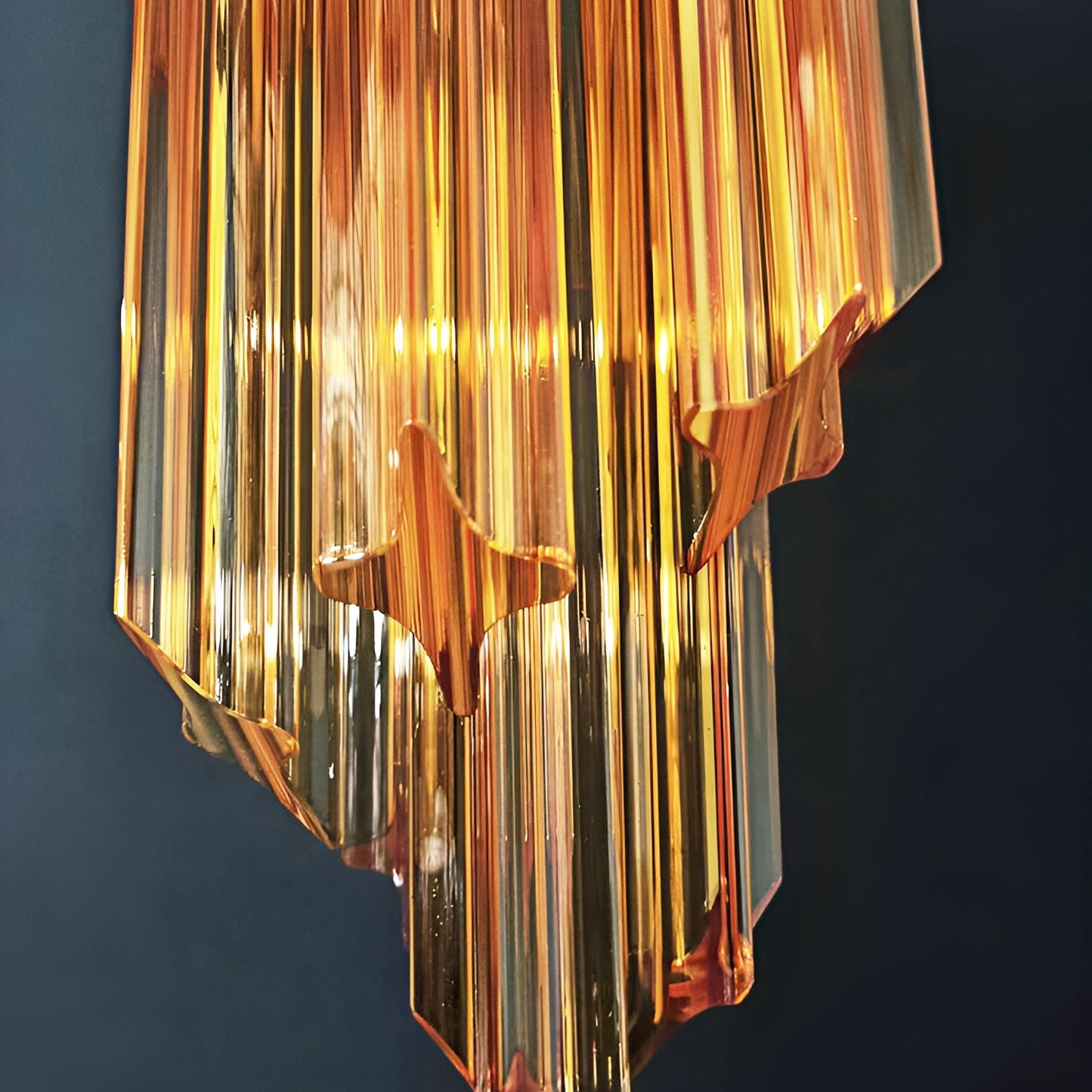 Spiral Prism Glass Chandelier