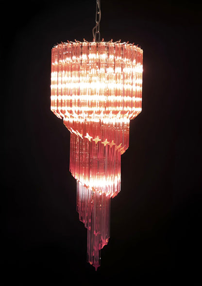 Spiral Prism Glass Chandelier