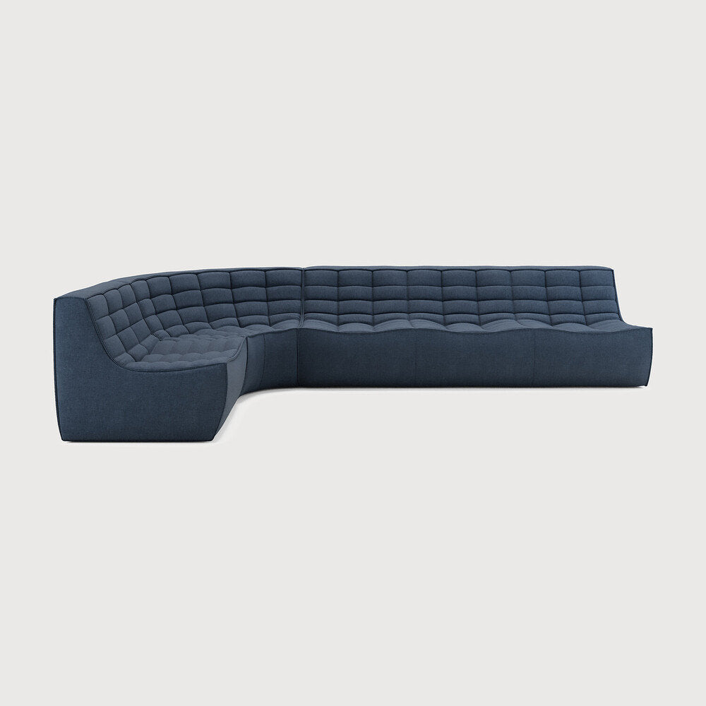 N701 Modular Sofa Set - Combo Left - 1 Seater + 3 Seater + 90掳 Round Corner