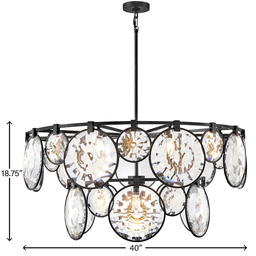Nala 15 - Light Crystal Tiered Chandelier