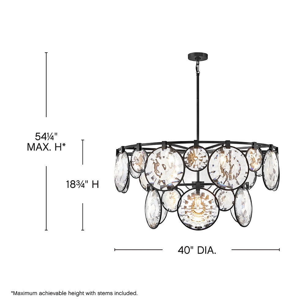 Nala 15 - Light Crystal Tiered Chandelier