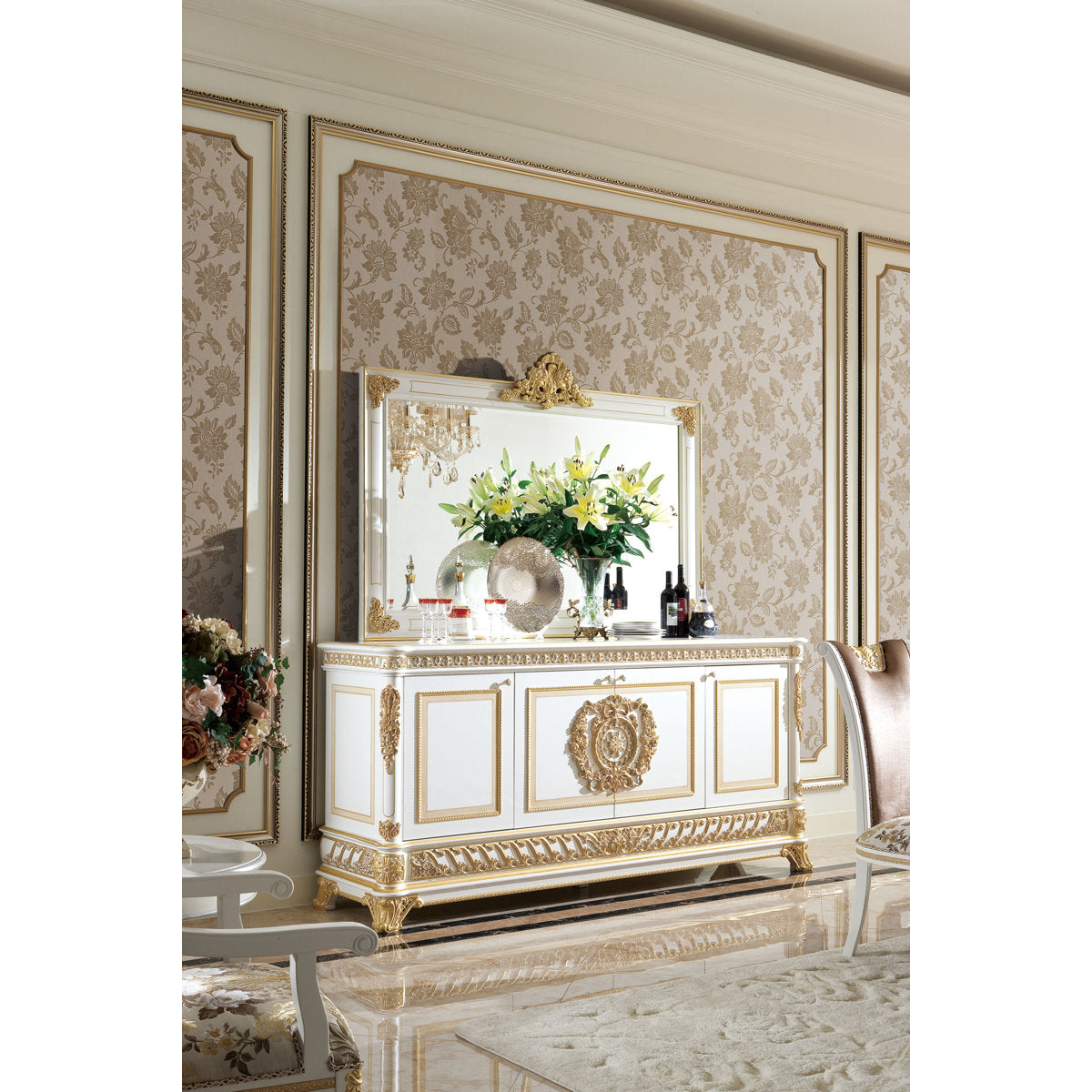 Narcissus 87'' W Solid Wood Sideboard