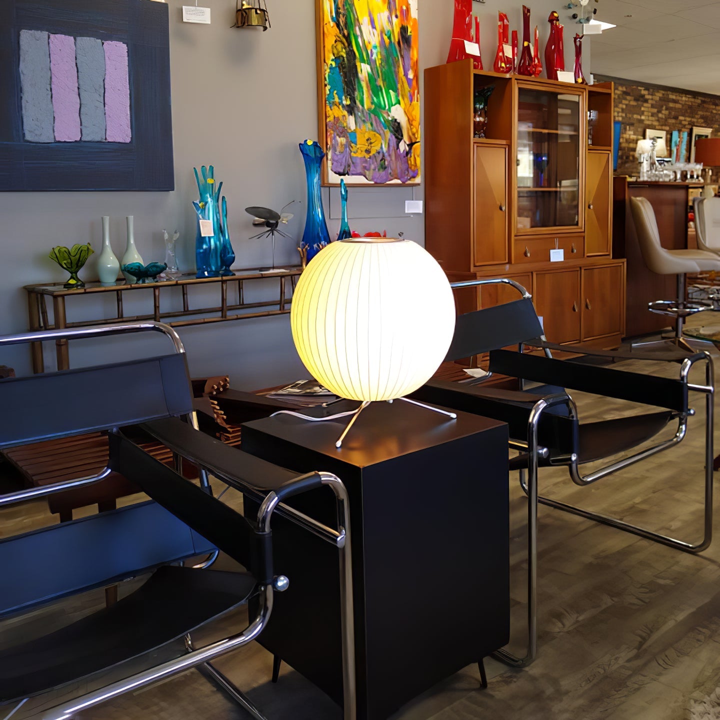 Tripod Bubble Table Lamp