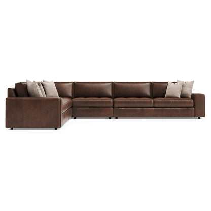 Nest 5-Piece Leather Sectional