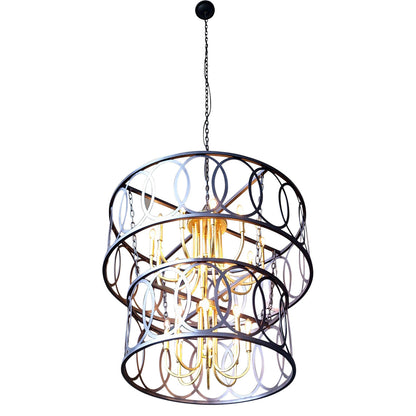 New Orleans 20 - Light Geometric Tiered Chandelier