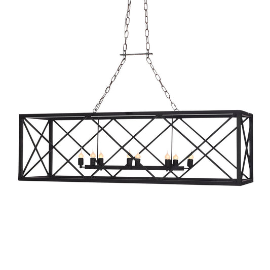 New York 8 - Light Kitchen Island Linear Pendant