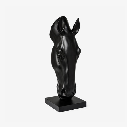 Noir Equine Head Sculpture