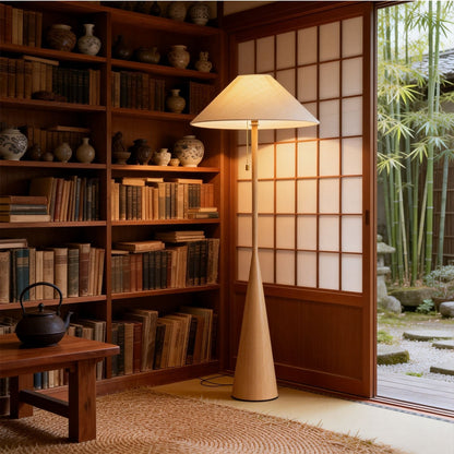 Nordic Woodgrain Floor Lamp