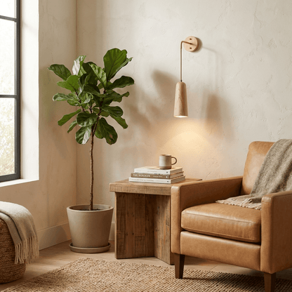 Norvyn Wood Drop Wall Lamp