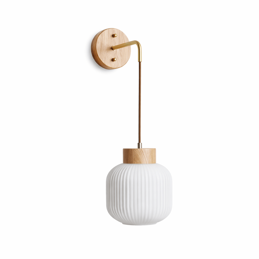 Norvyn Wood Drop Wall Lamp
