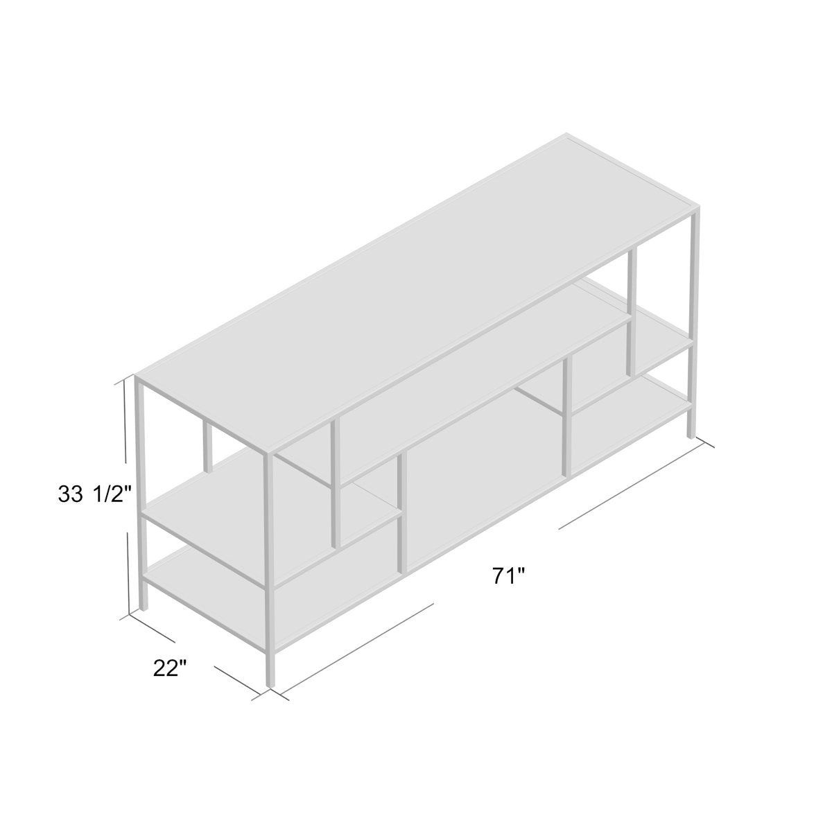 Oakland Etagere Bookcase