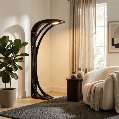 Obsidian Curve Floor Lamp