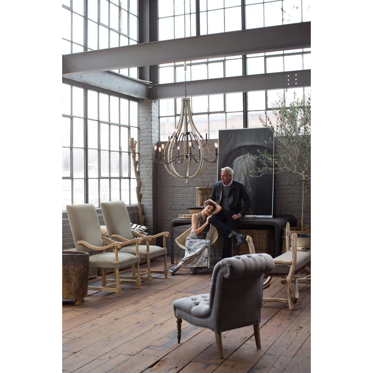 Oceane 12 - Light Candle Style Empire Chandelier